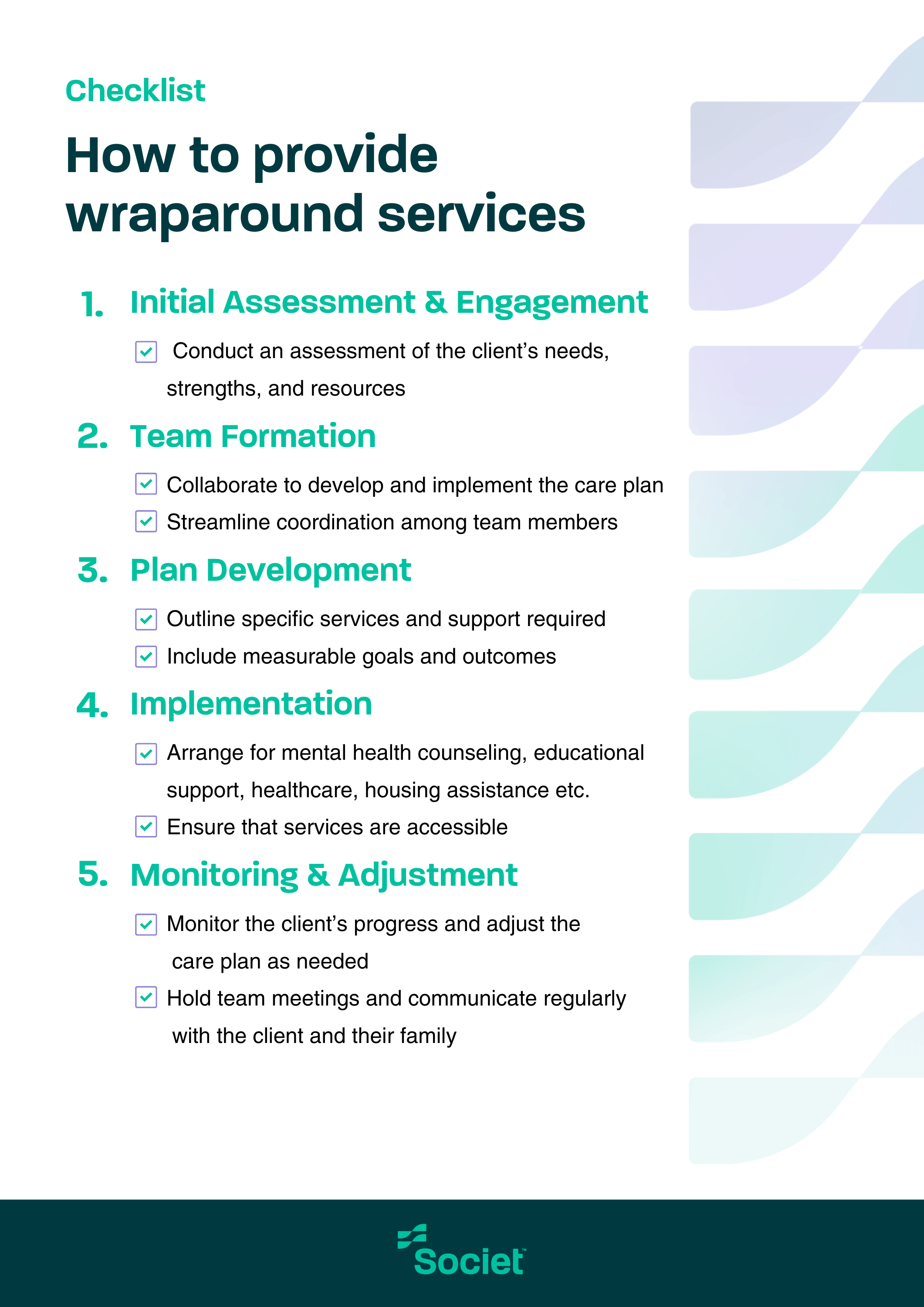 Checklist how to provide wraparound services