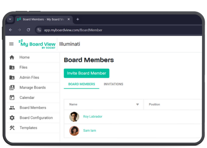 Free board portal board members