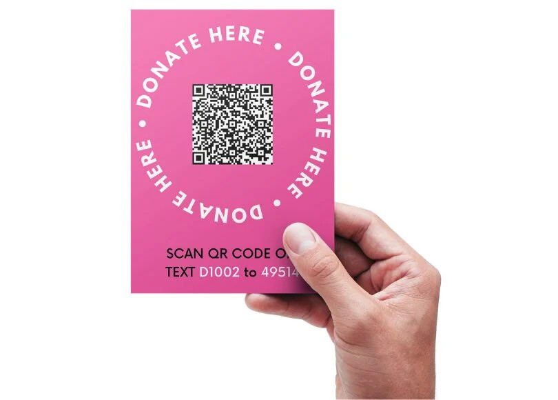 QR code for donations ticket