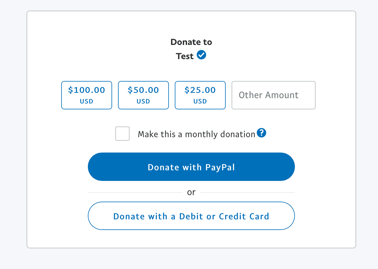 Paypal Nonprofit Fees Donation Form